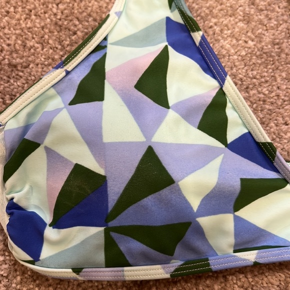 NWT Aerie Scoop Triangle Open Back Mesh Bikini Top SZ L - Picture 5 of 5